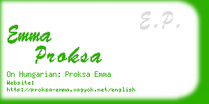 emma proksa business card